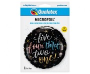 Balon foliowy live four three two one! 18"