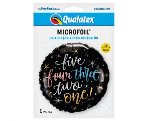 Balon foliowy live four three two one! 18"
