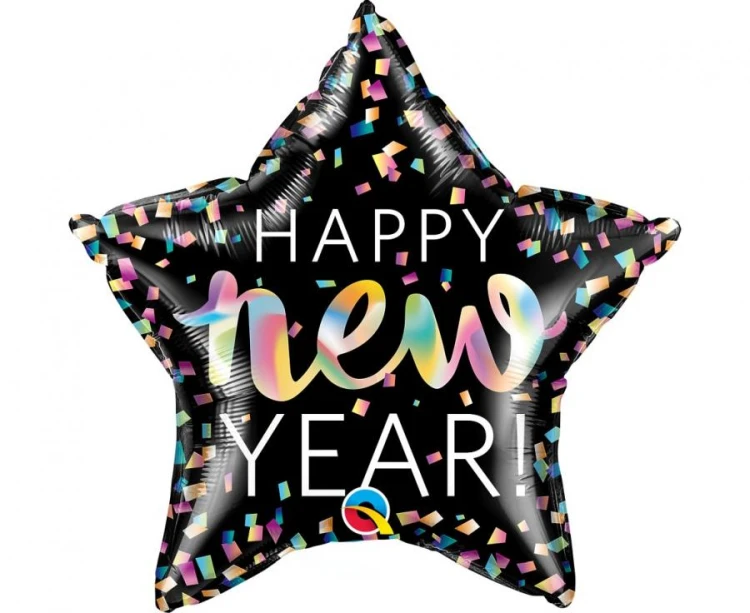 Balon foliowy Nowy Rok Happy New Year opalizujący 20"