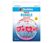 Balon foliowy Serca Serduszka Love Connected Hearts 22" QL Bubble