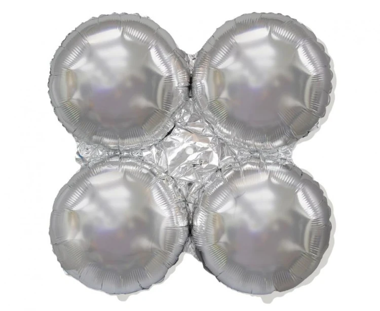 Balon foliowy Podstawa do balonów pompowanych powietrzem srebrna 22"