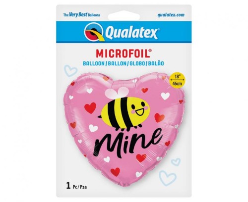Balon foliowy Serce Serduszko Pszczółka Pszczoła Bee Mine Hearts 18"
