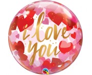 Balon foliowy Walentynki I Love You Paper Hearts 22"