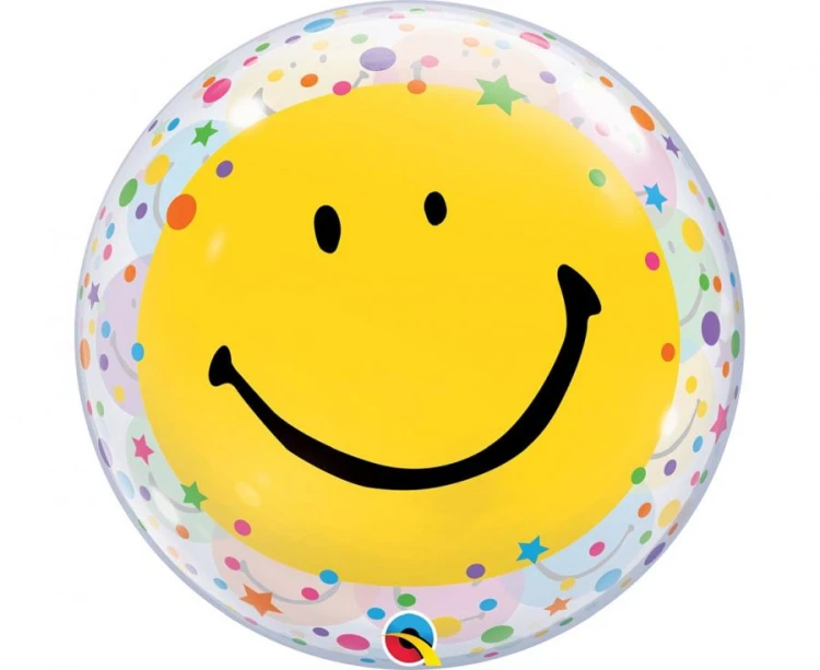 Balon foliowy Uśmiech Buźka Get Well Soon Smile Faces 22" QL Bubble