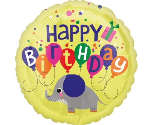 Balon foliowy urodzinowy na urodziny słonik Urodzinowy Słoń 18"