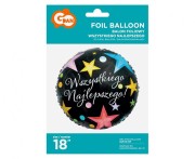 Balon foliowy Wszystkiego Najlepszego, 18" AA