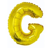 Balon foliowy złota litera G złoty balon literka 35 cm