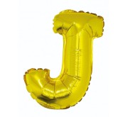 Balon foliowy złota litera J złoty balon literka 35 cm