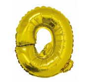 Balon foliowy złota litera Q złoty balon literka 35 cm