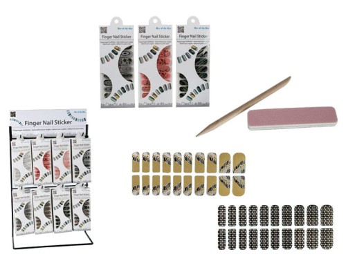 NAKLEJKI NA PAZNOKCIE ZESTAW 20 SZT MINI PILNICZEK 2