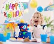 Balon urodzinowy kula Happy Birthday gwiazdy duża piłka 20"