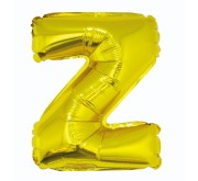 Balon foliowy złota litera Z złoty balon literka 35 cm