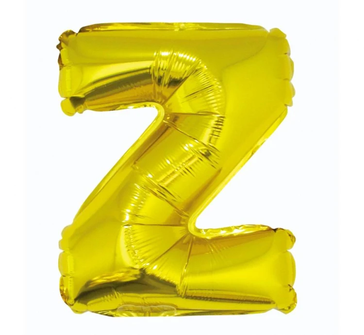 Balon foliowy złota litera Z złoty balon literka 35 cm