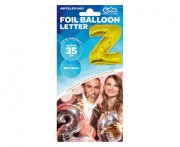 Balon foliowy złota litera Z złoty balon literka 35 cm