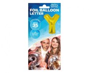 Balon foliowy złota litera Y złoty balon literka 35 cm