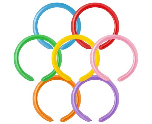 Balony do modelowania rurki włoskie kolorowe mix kolor 100 szt