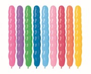 Balony karbowane mała dżdżownica pastelowe 100 szt robaczki