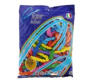 Balony karbowane mała dżdżownica pastelowe 100 szt robaczki