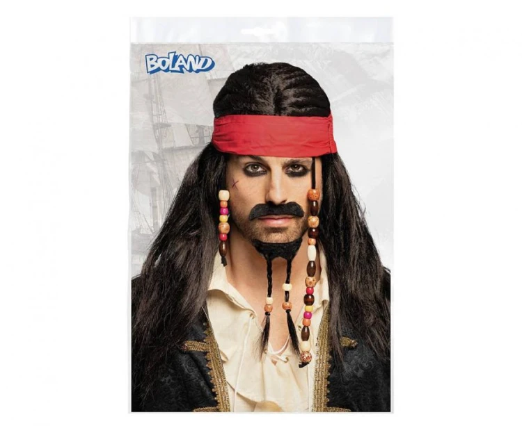 Peruka Jack Sparrow pirata włosy pirackie profesjonalne przebranie pirat