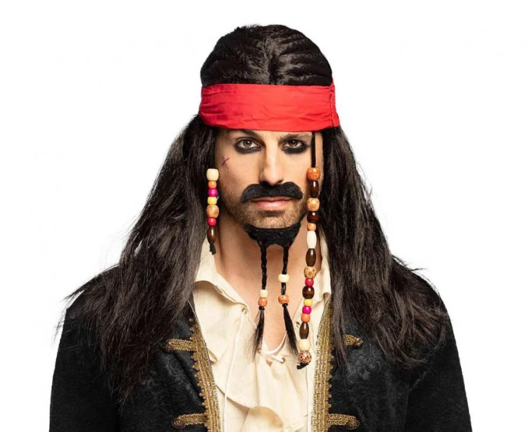 Peruka Jack Sparrow pirata włosy pirackie profesjonalne przebranie pirat