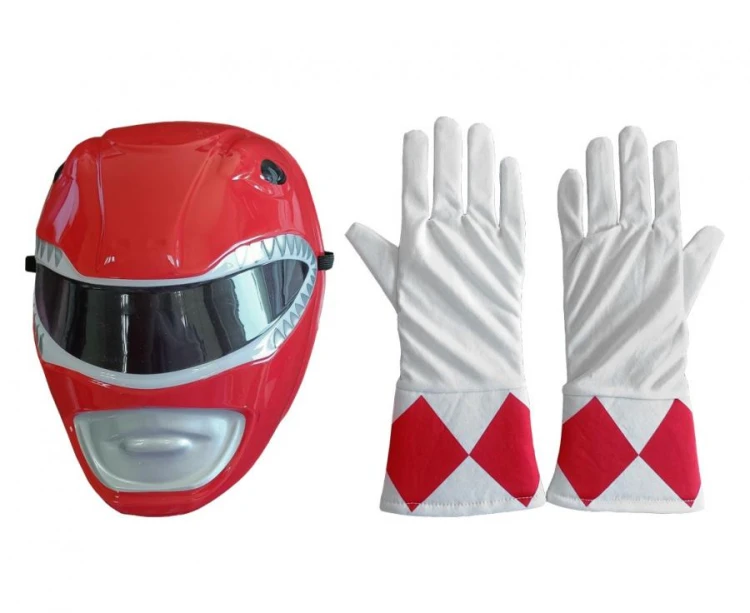 Zestaw akcesoria Power Rangers czerwony przebranie Red Ranger