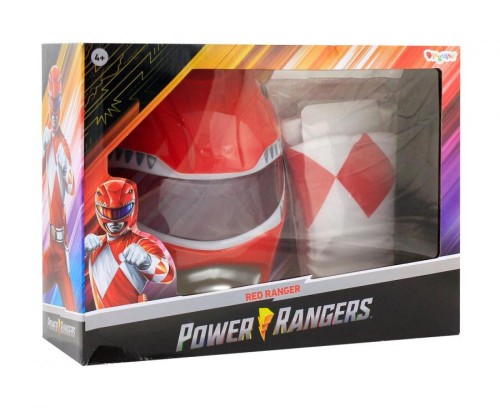 Zestaw akcesoria Power Rangers czerwony przebranie Red Ranger