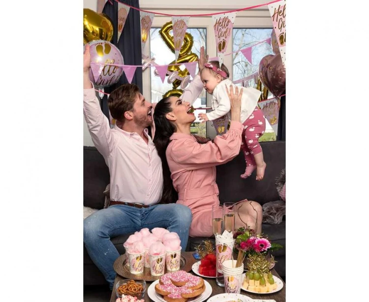 Balon Baby Shower dziewczynka Hello Girl! 45 cm foliowy