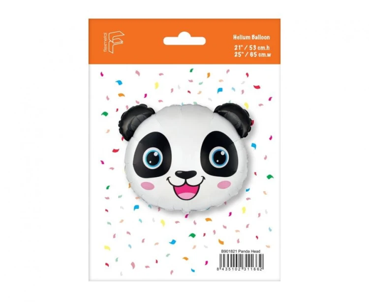 Balon foliowy Panda głowa pandy z uszami miś 24" pakowany