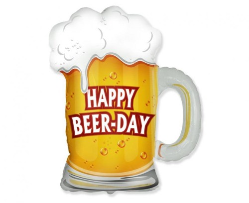 Balon foliowy piwo Kufel piwa Happy Beer-Day urodziny urodzinowy 24"