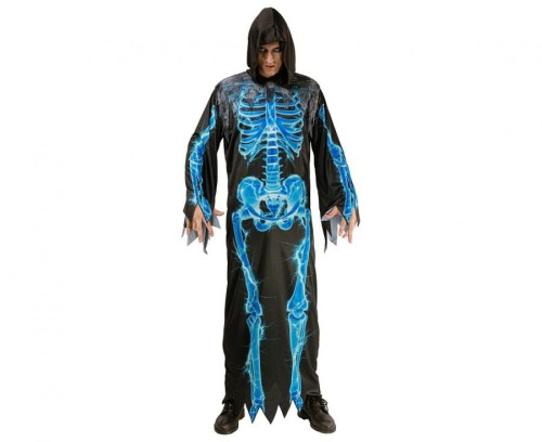 Strój dla dorosłych Kościotrup Ponury Szkielet Halloween szata z kapturem rozm uniw