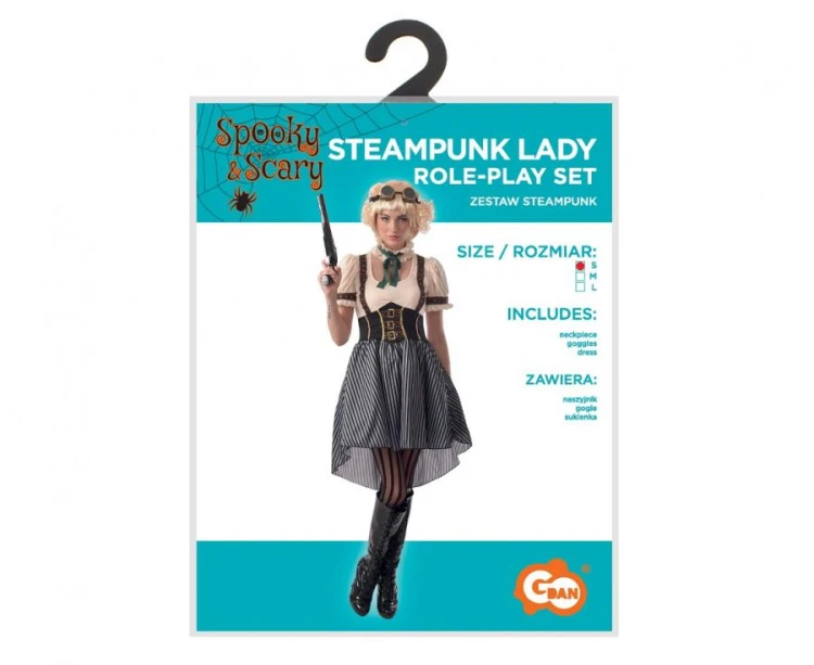 Strój dla dorosłych Steampunk STEAMPUNKOWA KOBIETA Przebranie RETRO rozm S