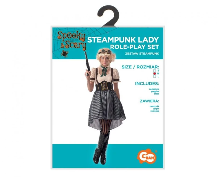 Strój dla dorosłych Steampunk STEAMPUNKOWA KOBIETA Przebranie RETRO rozm M