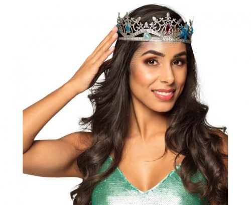 Korona metalowa Morska Królowa Przebranie Królowej Oceanu Morza Syrena Karnawał