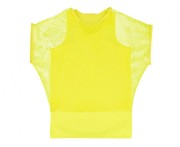 Top siateczkowy neonowy żółt rozm M/ L Przebranie Koszulka Retro Disco