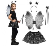 Przebranie Pająka dla dzieci Skrzydlata Pajęczyca Strój Pająk Kostium spódnica opaska różdżka skrzydła