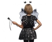 Przebranie Pająka dla dzieci Skrzydlata Pajęczyca Strój Pająk Kostium spódnica opaska różdżka skrzydła