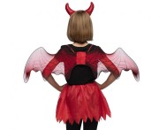 Przebranie Diabełek dla dzieci Skrzydlata Diablica Strój Diabeł dziecięcy Kostium z rogami Halloween