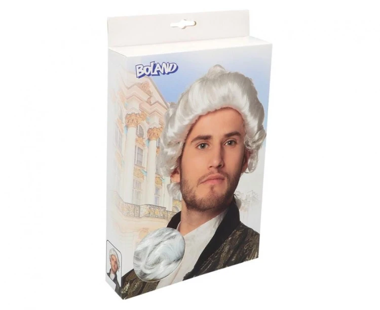 Peruka Męska Barok Mozart Włosy Mozarta z kucykiem Strój Przebranie Kostium Karnawał