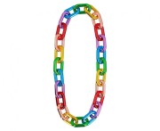 Tęczowy Łańcuch na Szyję Naszyjnik LGBTQA+ Strój Przebranie Karnawał Pride