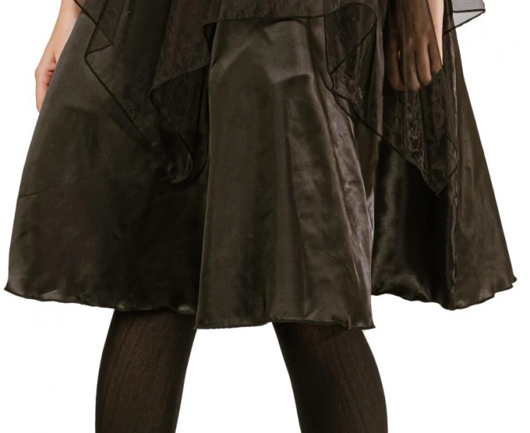 STRÓJ sukienka balowa z paskiem WEDNESDAY Gotycka Uczennica HALLOWEEN rozm S