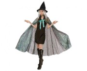 Strój CZAROWNICA wiedźma kapelusz peleryna HALLOWEEN karnawał kostium rozm M