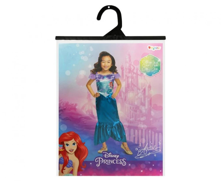 Strój Ariel Classic The Little Mermaid Princess Przebranie Kostium Księżniczka Arielka licencja rozm S 5-6 lat