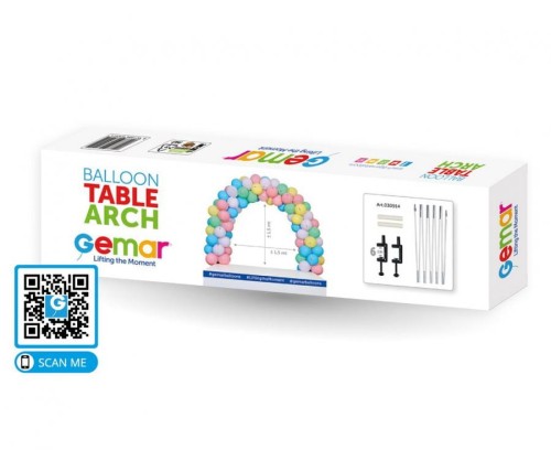 Stelaż na balony łuk balonowy przykręcany do stołu 150x150cm