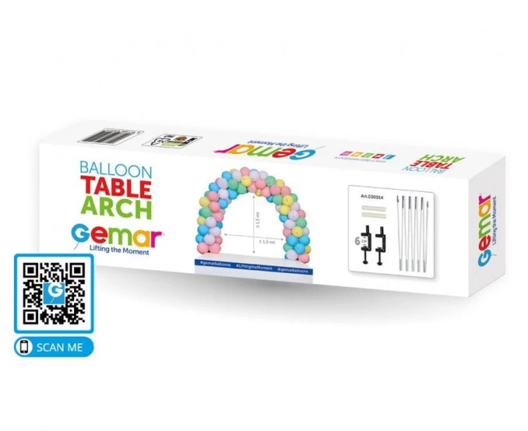 Stelaż na balony łuk balonowy przykręcany do stołu 150x150cm