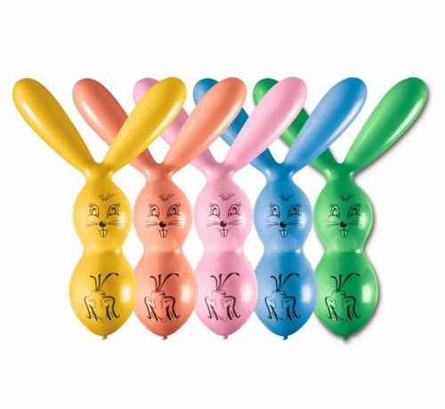 Balony lateksowe pastelowe króliczek Królik 50 szt GPF35