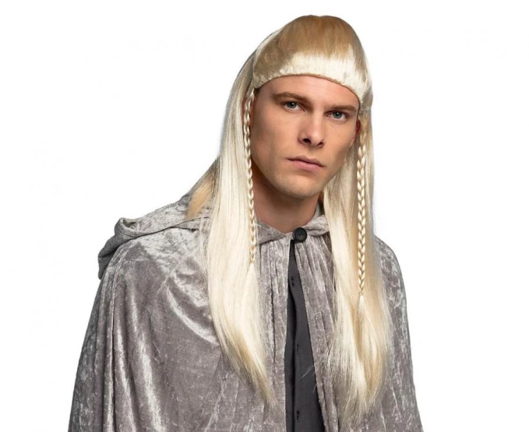 Peruka długa blond ELF wiking cosplay strój kostium LARP włosy warkocze
