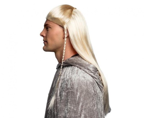 Peruka długa blond ELF wiking cosplay strój kostium LARP włosy warkocze