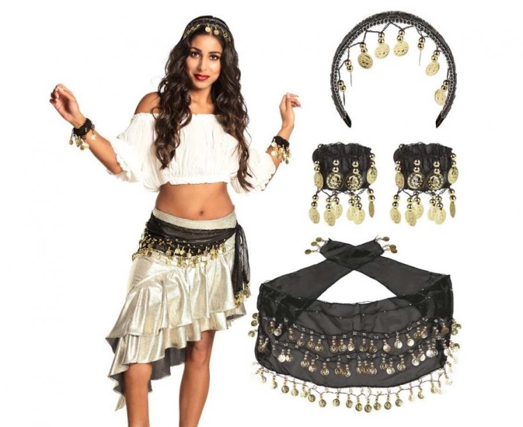 Strój Cyganki Przebranie zestaw cygański pas opaski