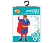 Strój Superbohater z muskułami przebranie Super Mana Kostium Superman 120/130 cm