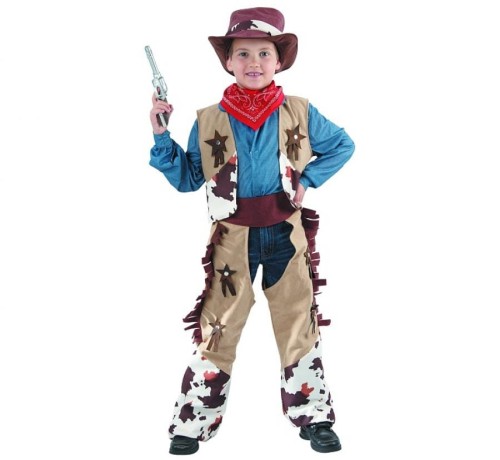 strój KOWBOJ łaciaty cowboy western HALLOWEEN bal 120/130 cm